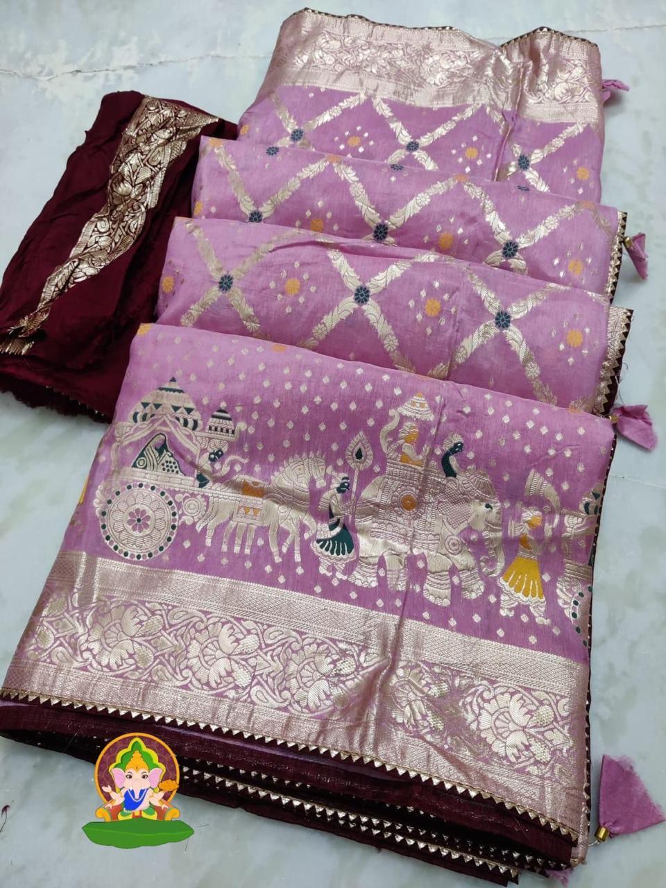 Charming Viscose Dolla Silk Saree Moksha Fashions
