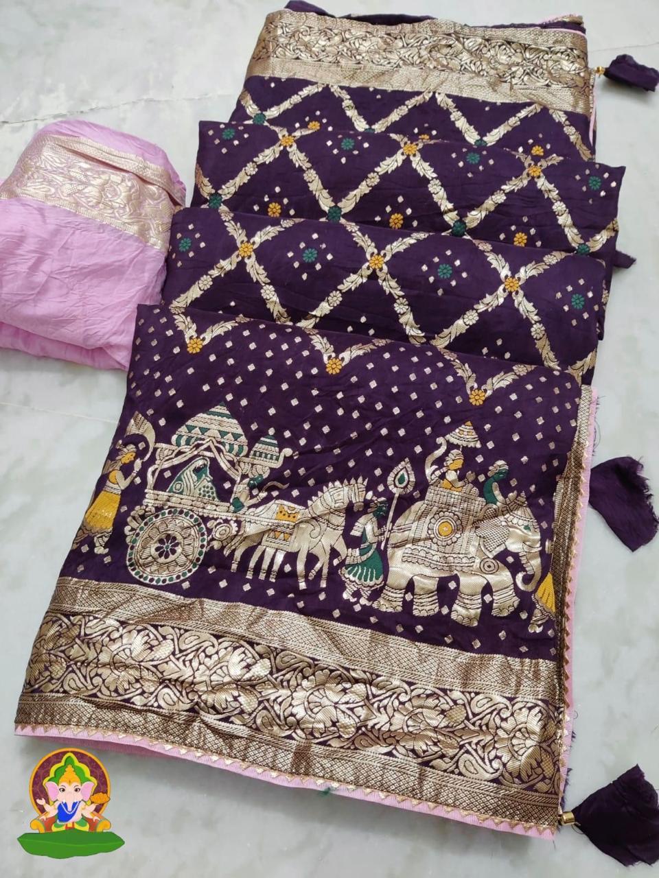 Charming Viscose Dolla Silk Saree Moksha Fashions