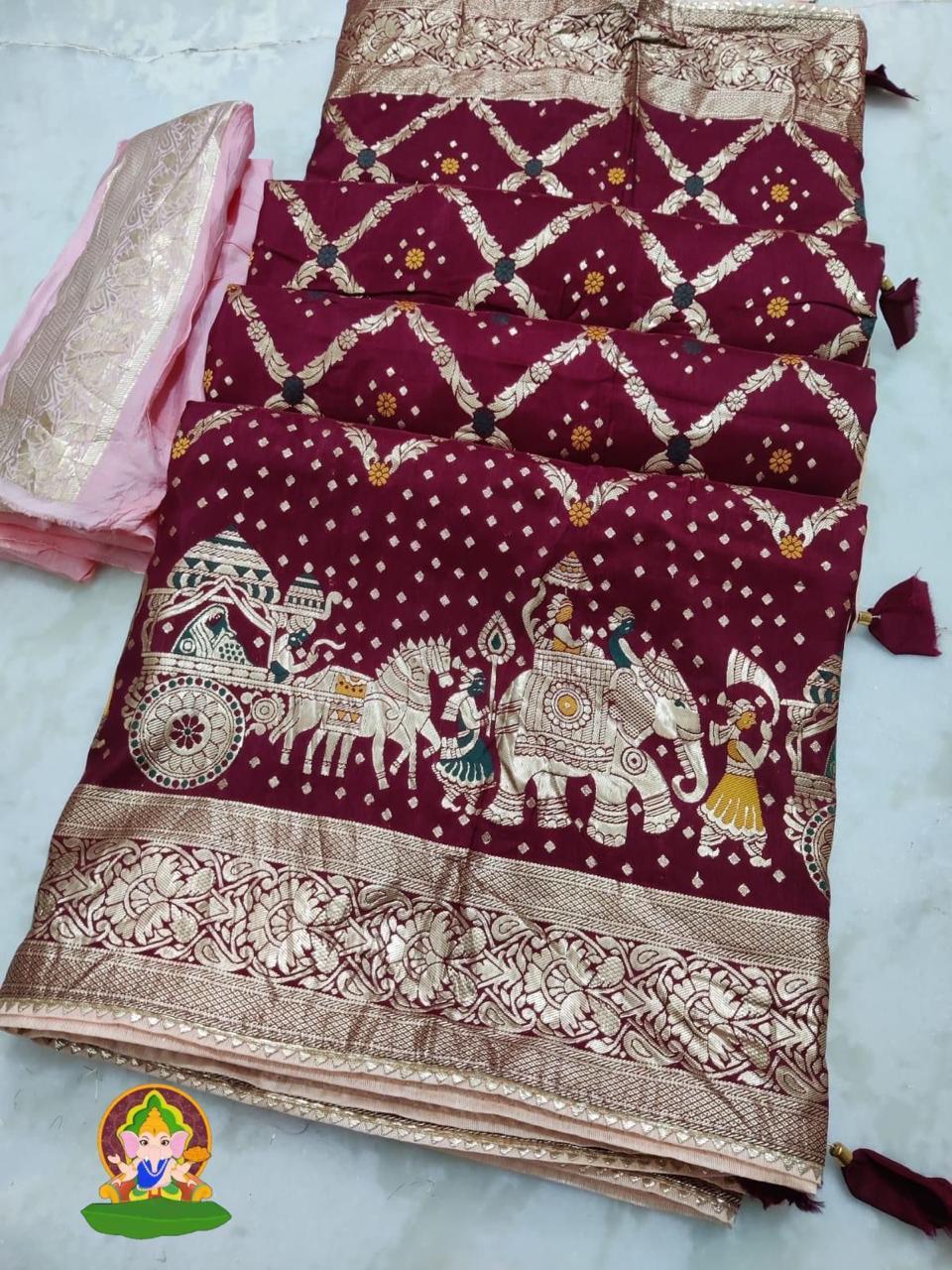 Charming Viscose Dolla Silk Saree Moksha Fashions