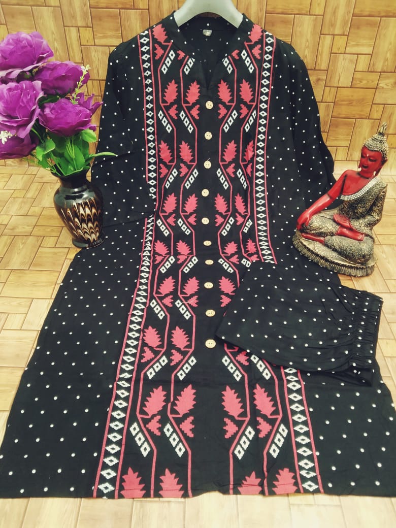 Classic and Versatile Look With Black Cord Set Moksha Fashions