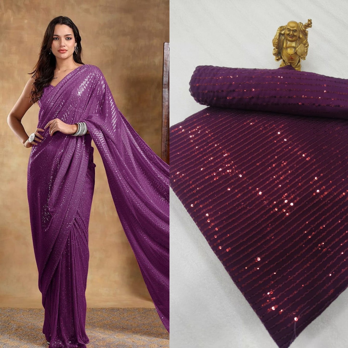 Eye-Catching Design Is Adorned With Dazzling Sequins Moksha Fashions