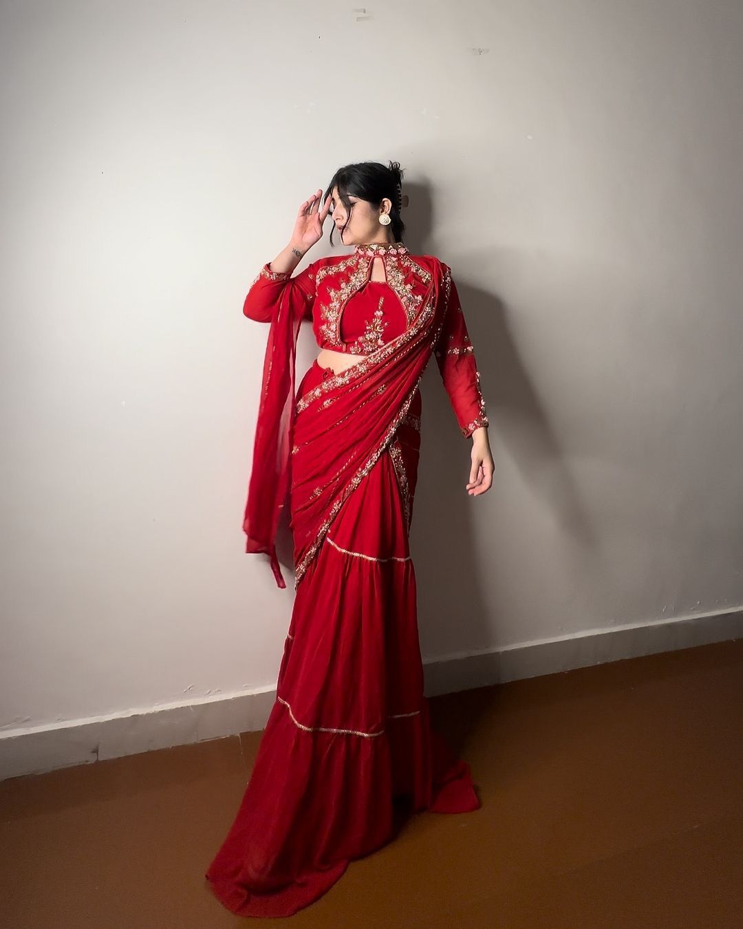 .Fancy Party Lehenga Saree Moksha Fashions