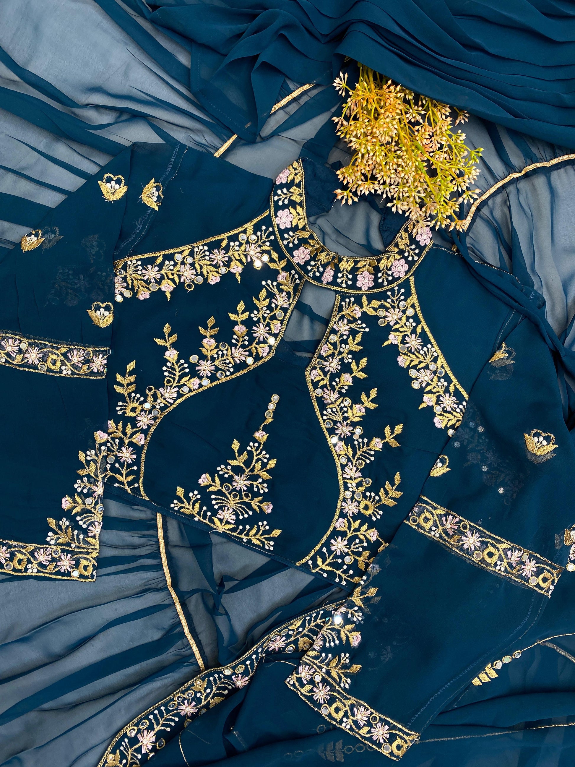 .Fancy Party Lehenga Saree Moksha Fashions