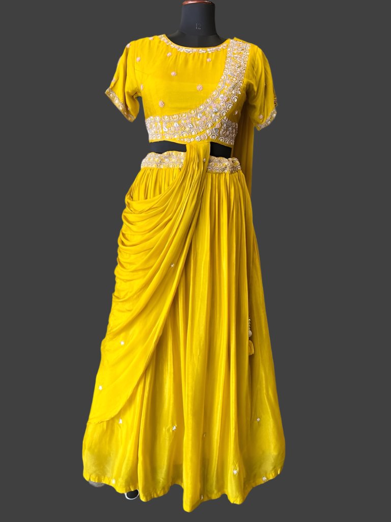 Indo Western Dola Silk Ready To Wear Moksha Fashions