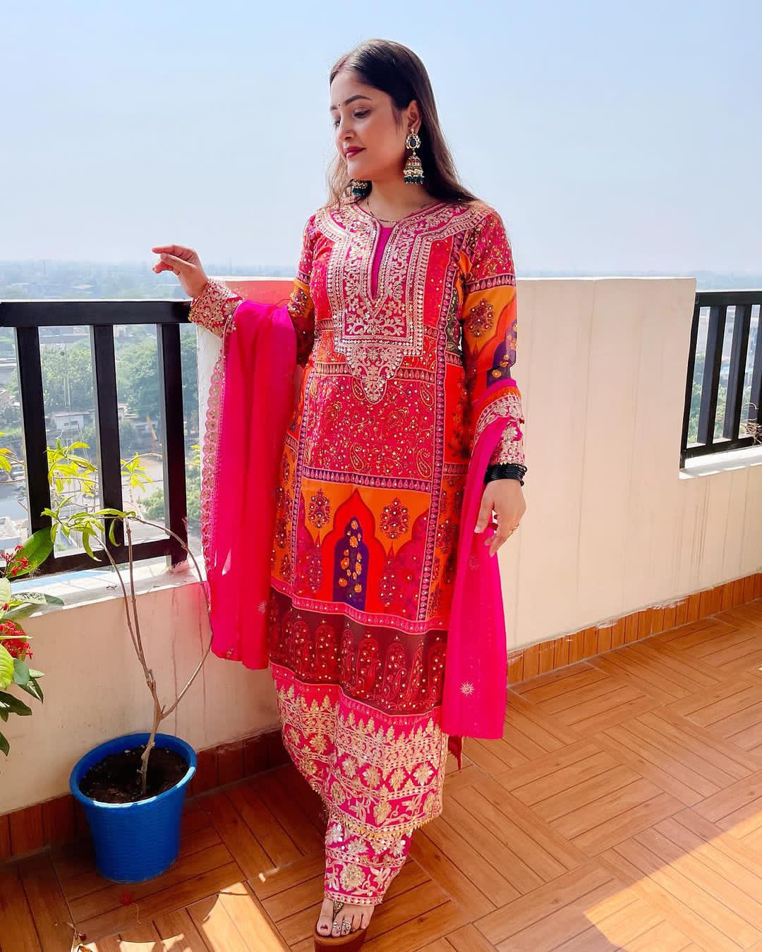 EXCLUSIVE PREMIUM WORK PINK SUIT Moksha Fashions