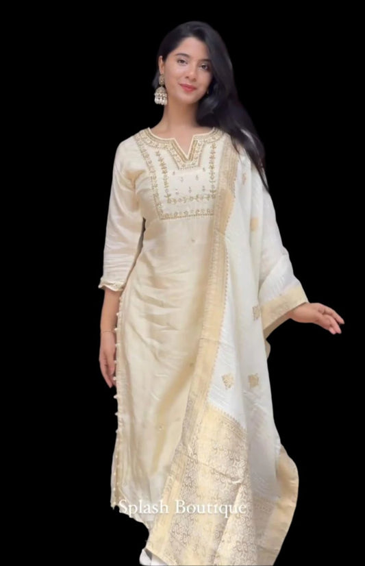 Enhance Your Style With Exquisitely Designed Heavy Suit Set Moksha Fashions