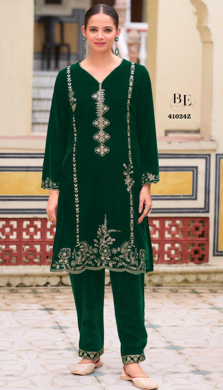 Kashmiri Work Winter Pashmina Suits Moksha Fashions