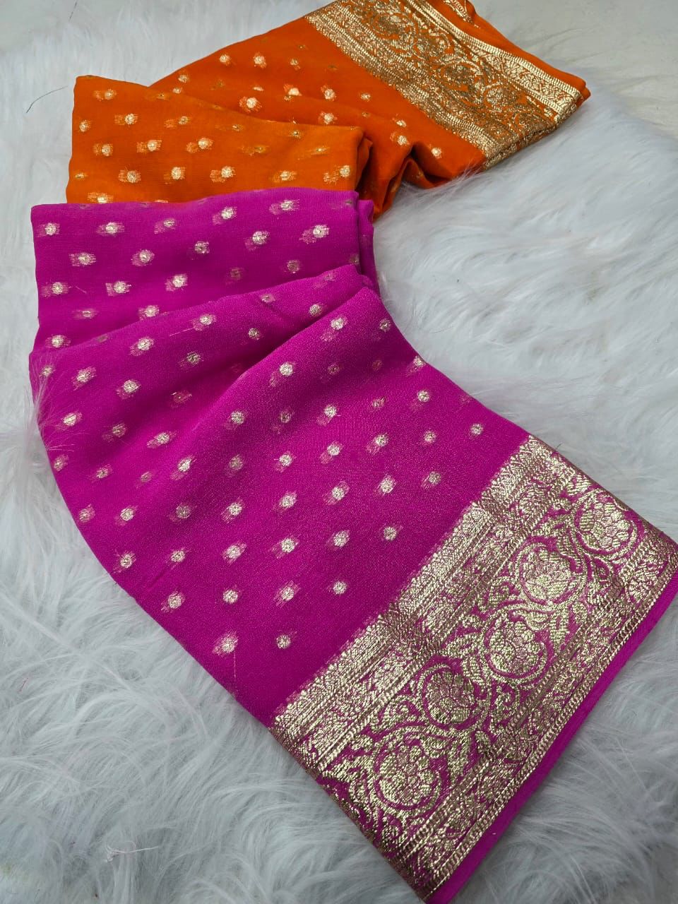 .Heavy Georgette Saree - Moksha Fashions