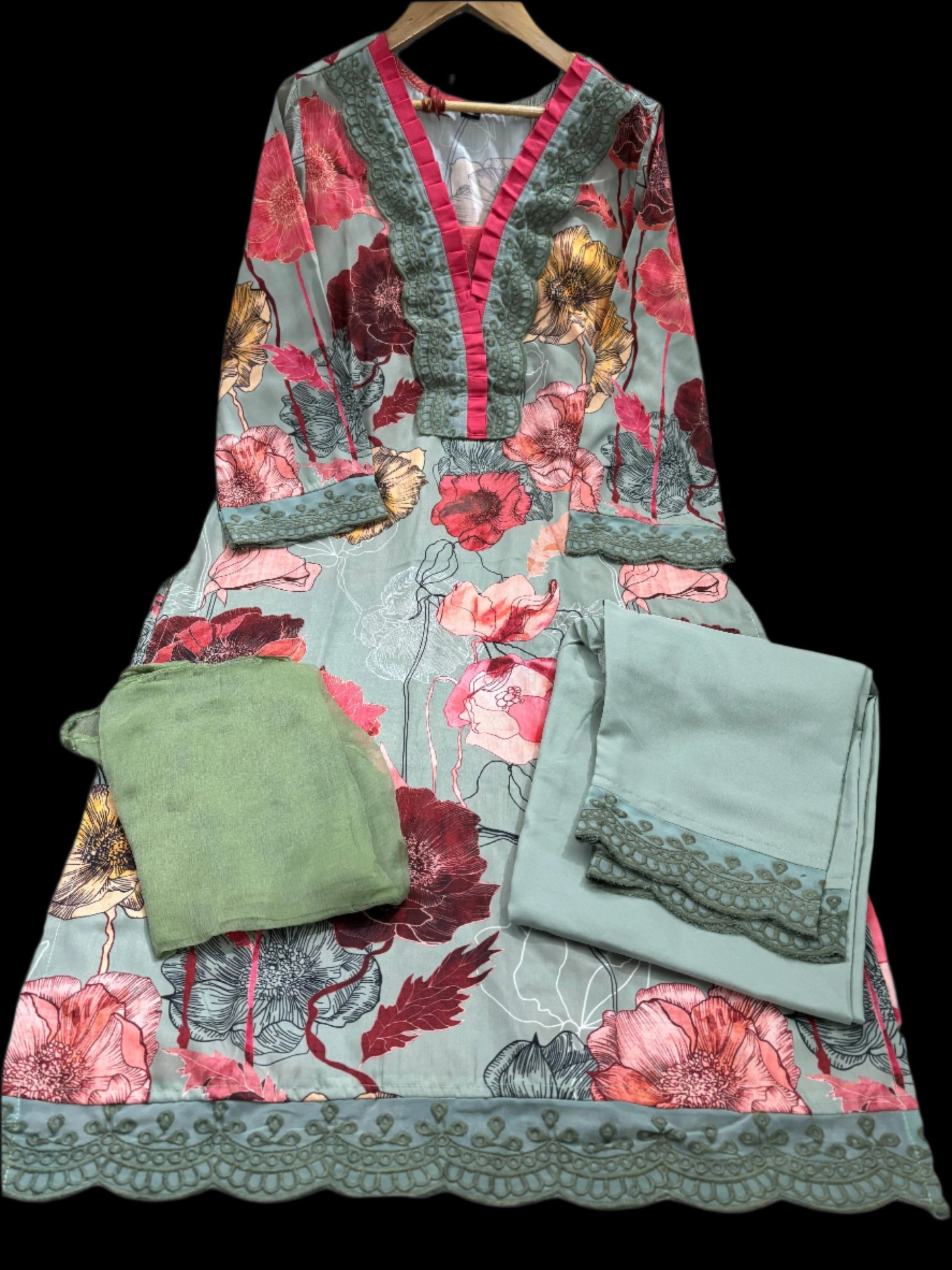 Straight Kurta Set A Unique Machine Print Design, Providing A Modern Twist On Traditional Style Moksha Fashions