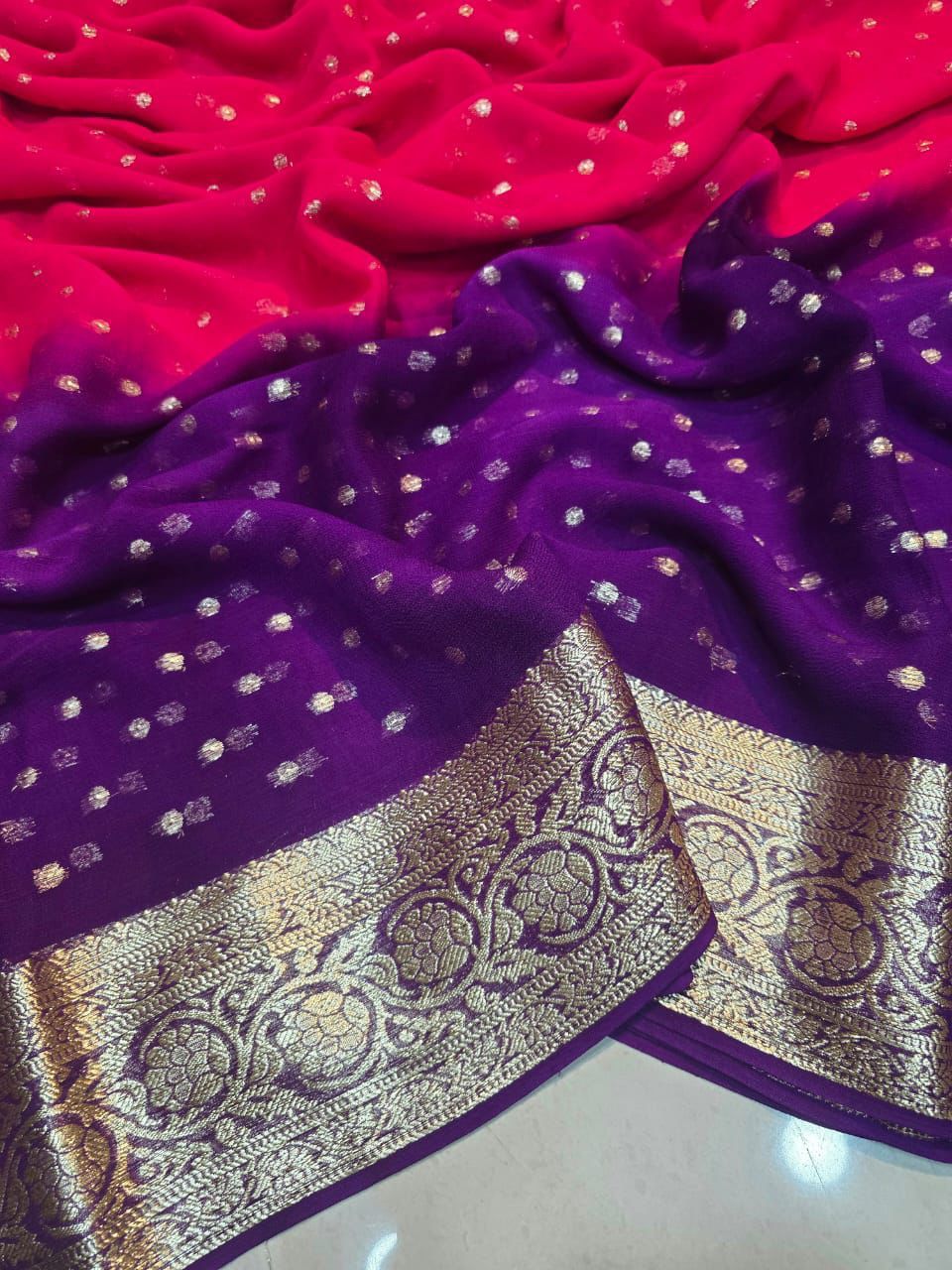 .Heavy Georgette Saree - Moksha Fashions