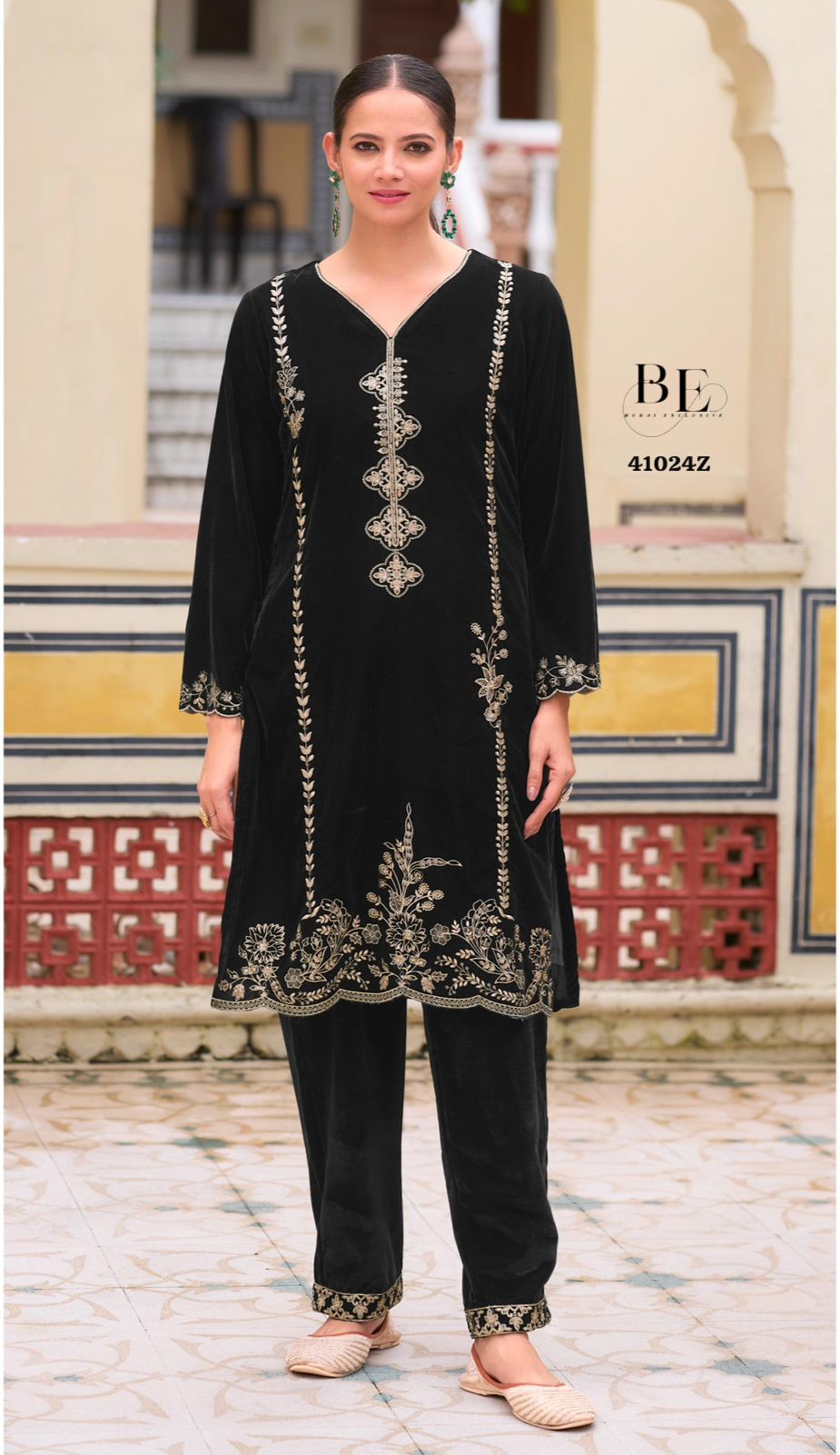 Kashmiri Work Winter Pashmina Suits Moksha Fashions