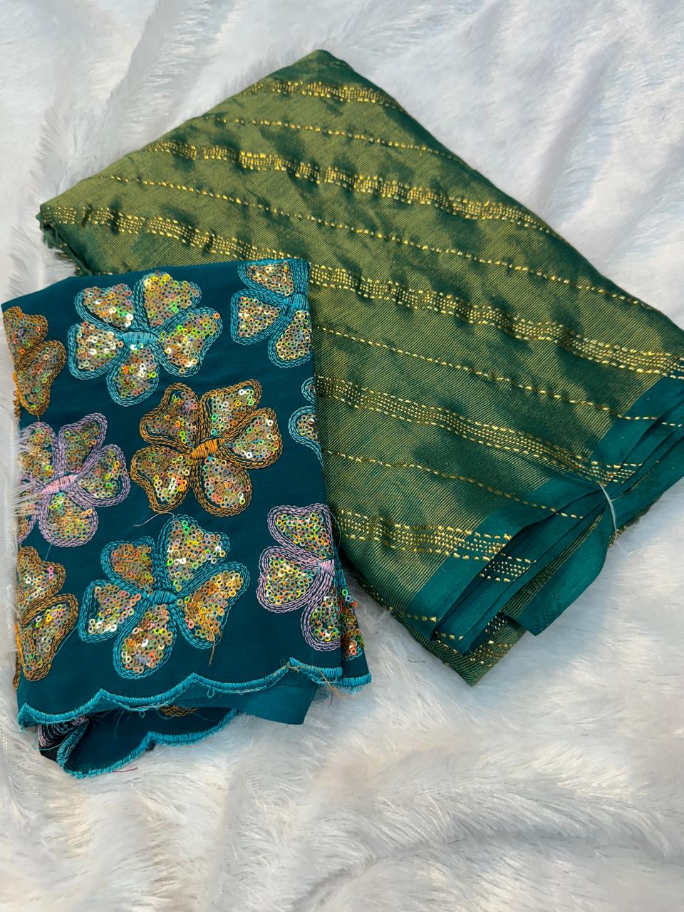 Soft Georgette braso Silk Saree Moksha Fashions
