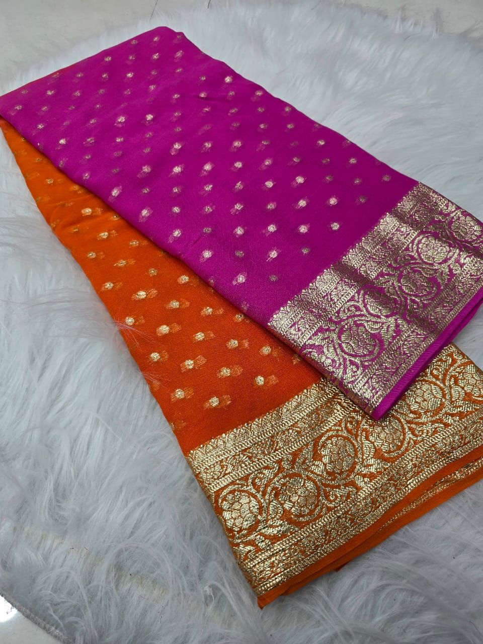 .Heavy Georgette Saree - Moksha Fashions
