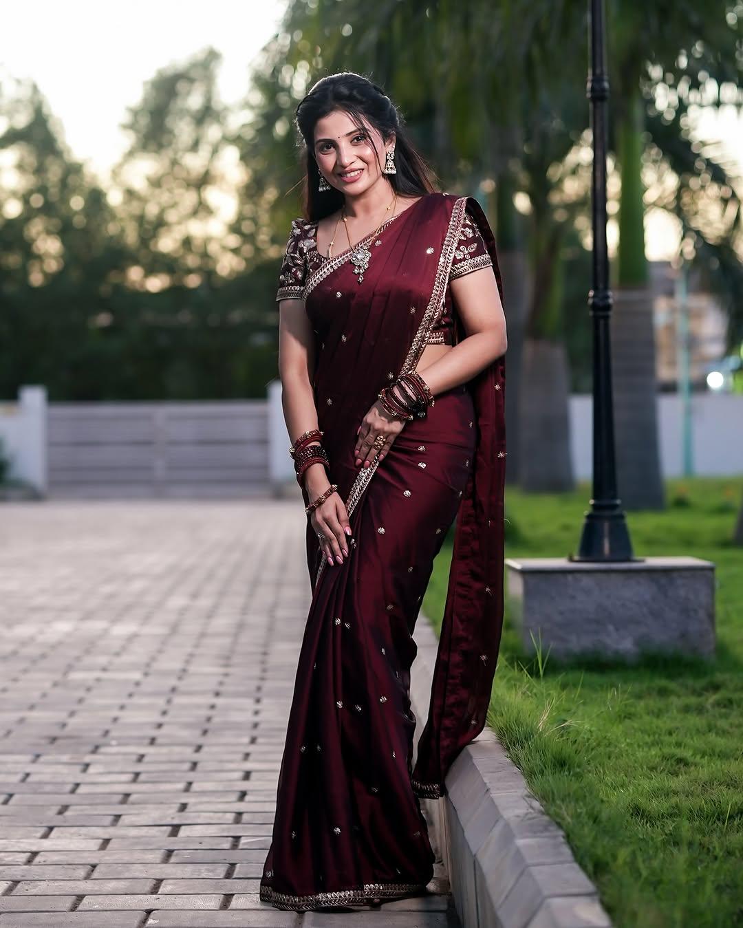 Blooming Silk Saree – Elegant Floral Silk Saree for Special Occasions - Moksha Fashions