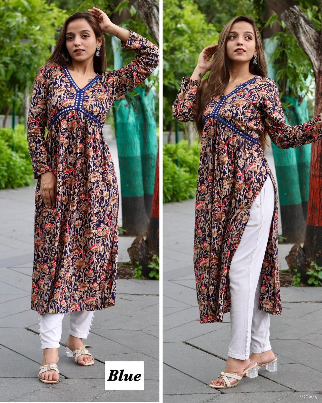 Elegant Full Flair Dress Moksha Fashions