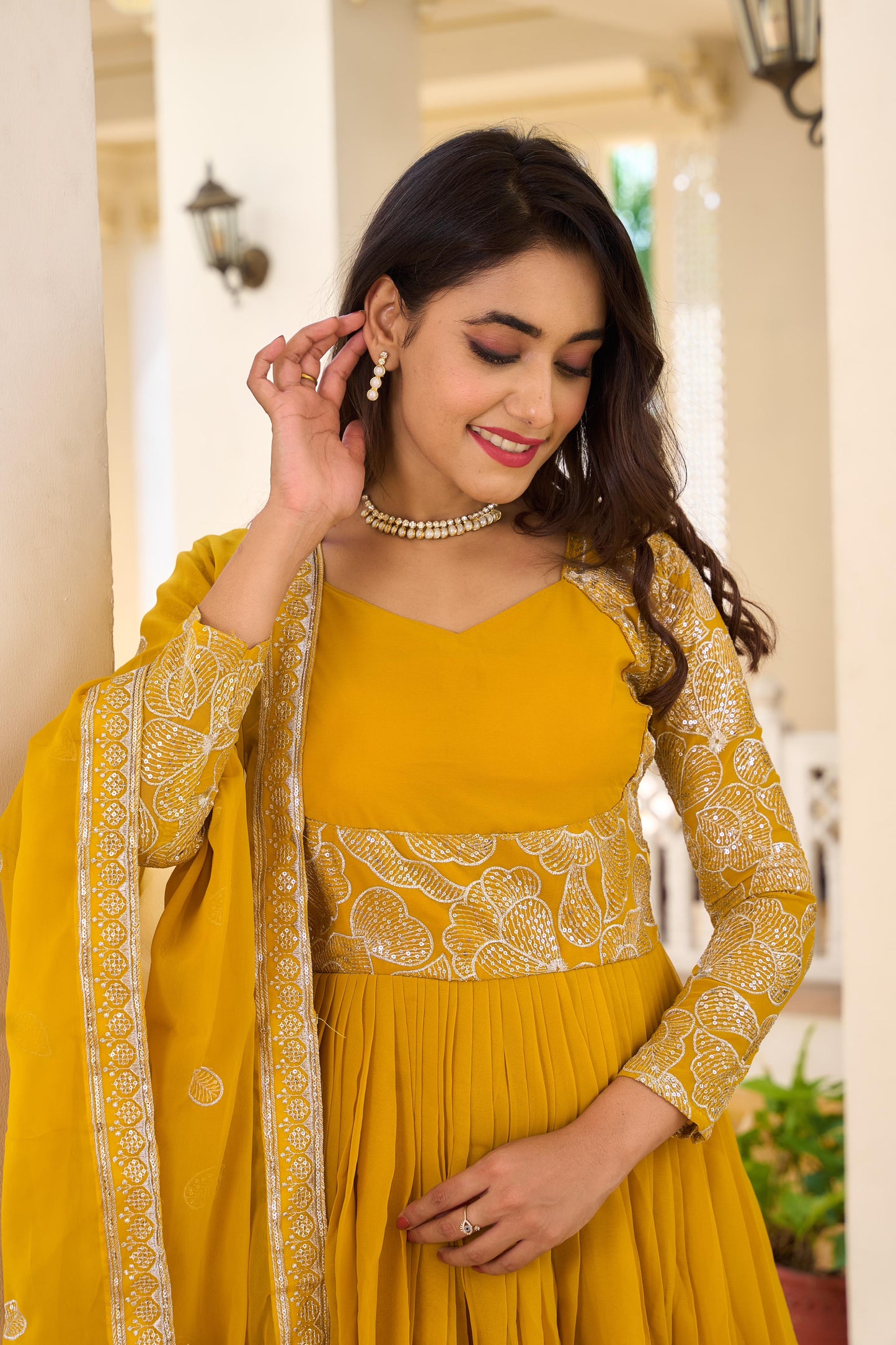 New Heavy Sequence Festival Gown Dupatta Moksha Fashions
