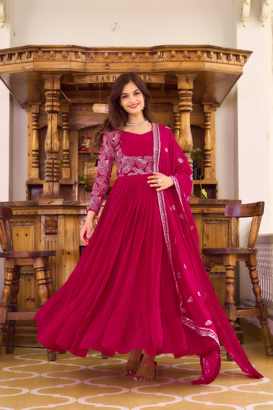 New Heavy Sequence Festival Gown Dupatta Moksha Fashions