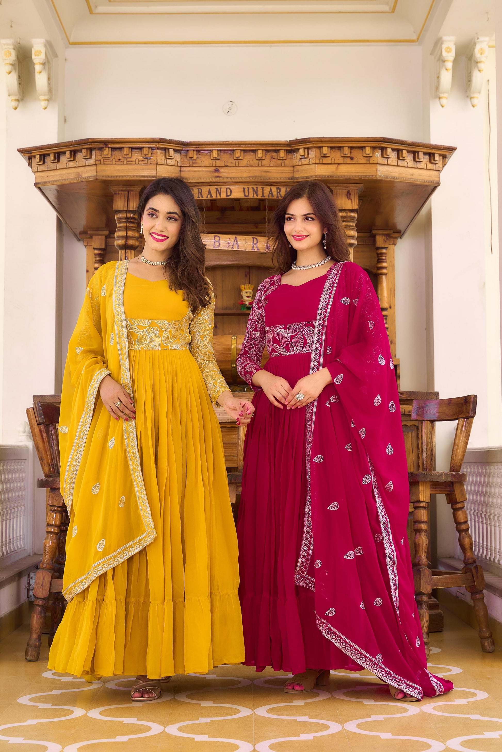 New Heavy Sequence Festival Gown Dupatta Moksha Fashions