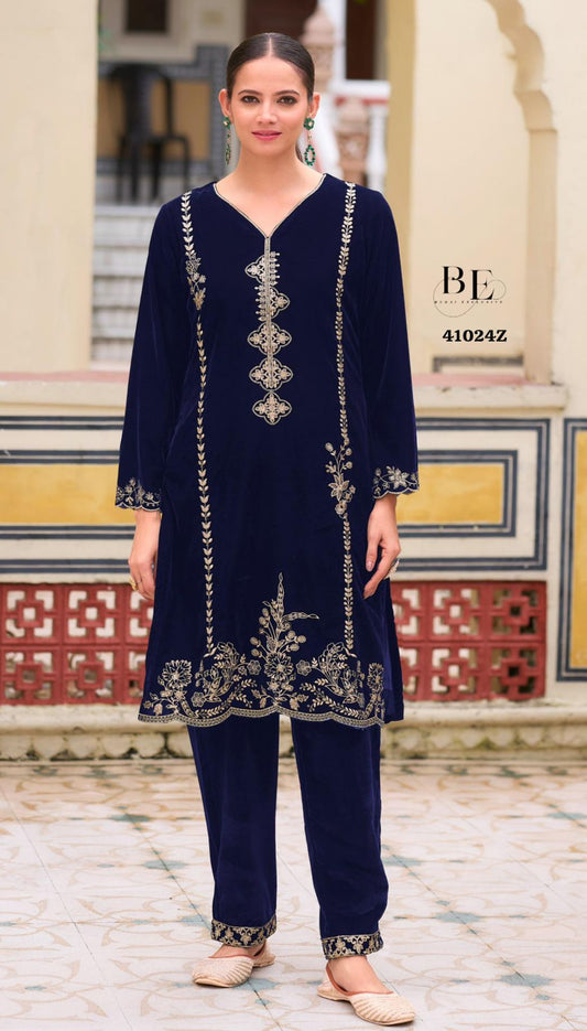 Kashmiri Work Winter Pashmina Suits Moksha Fashions