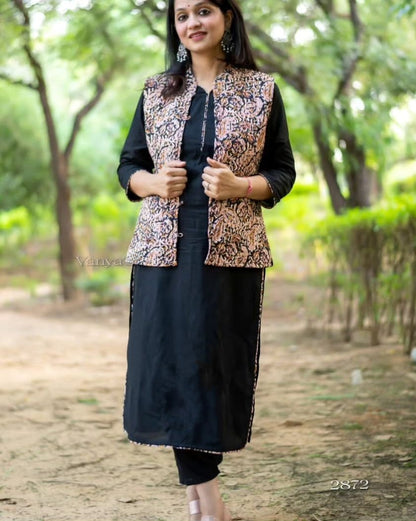 .Winter Special Cotton Procin Print Kurti Pant Set