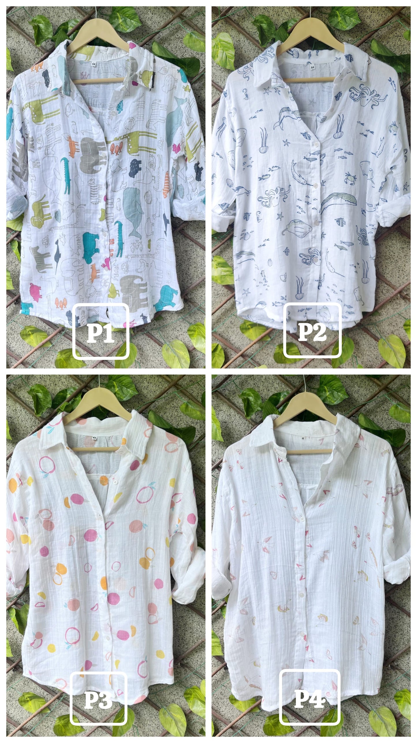 PRINTED MULMUL COTTON SHIRTS !