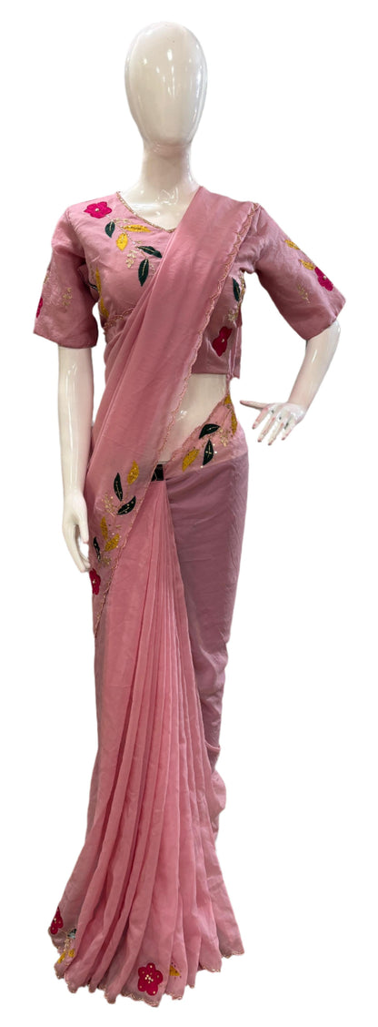 Pure Cristal Crush Sarees Featuring Intricate Designs For A Touch Of Elegance And Charm