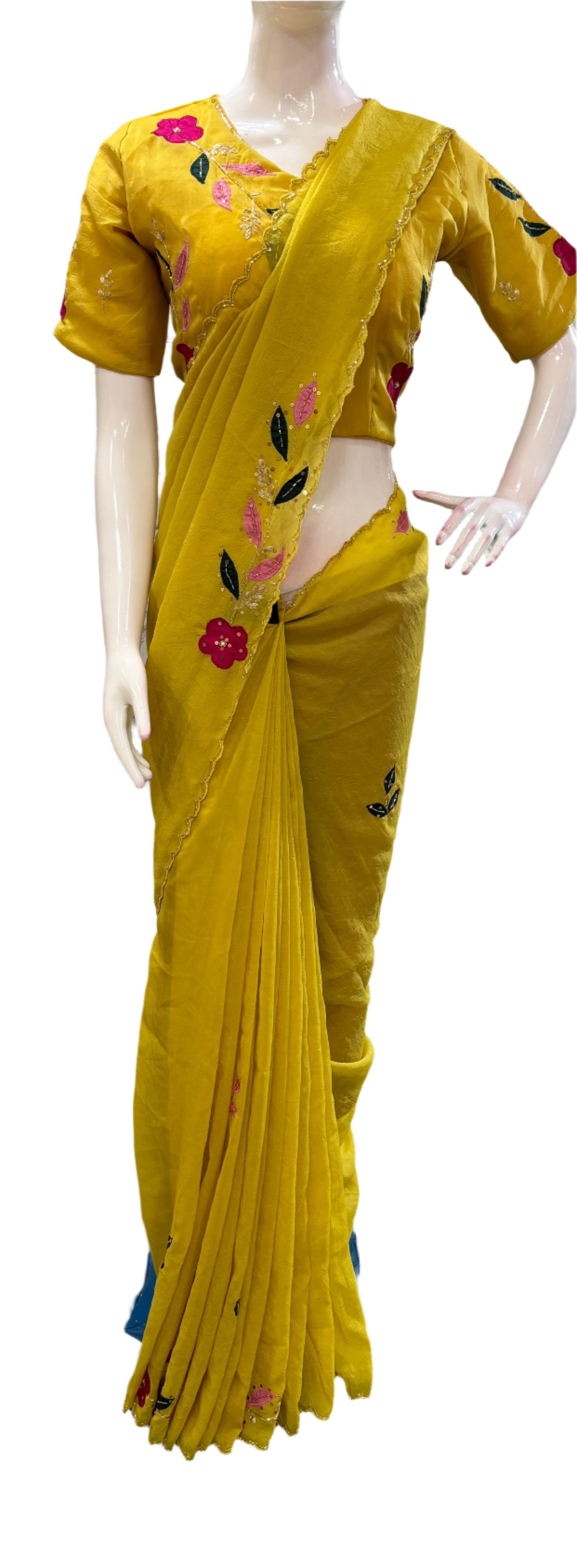 Pure Cristal Crush Sarees Featuring Intricate Designs For A Touch Of Elegance And Charm