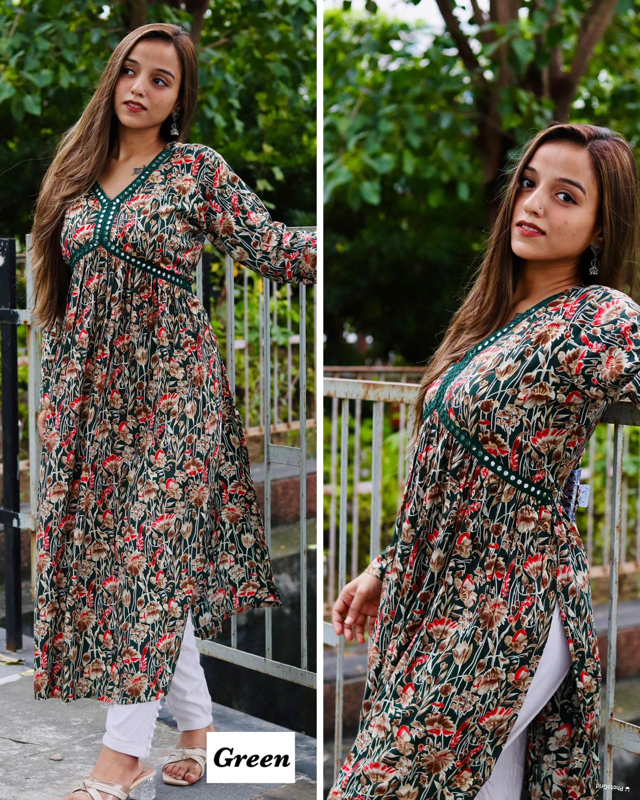 Elegant Full Flair Dress Moksha Fashions