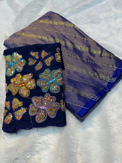 Soft Georgette braso Silk Saree