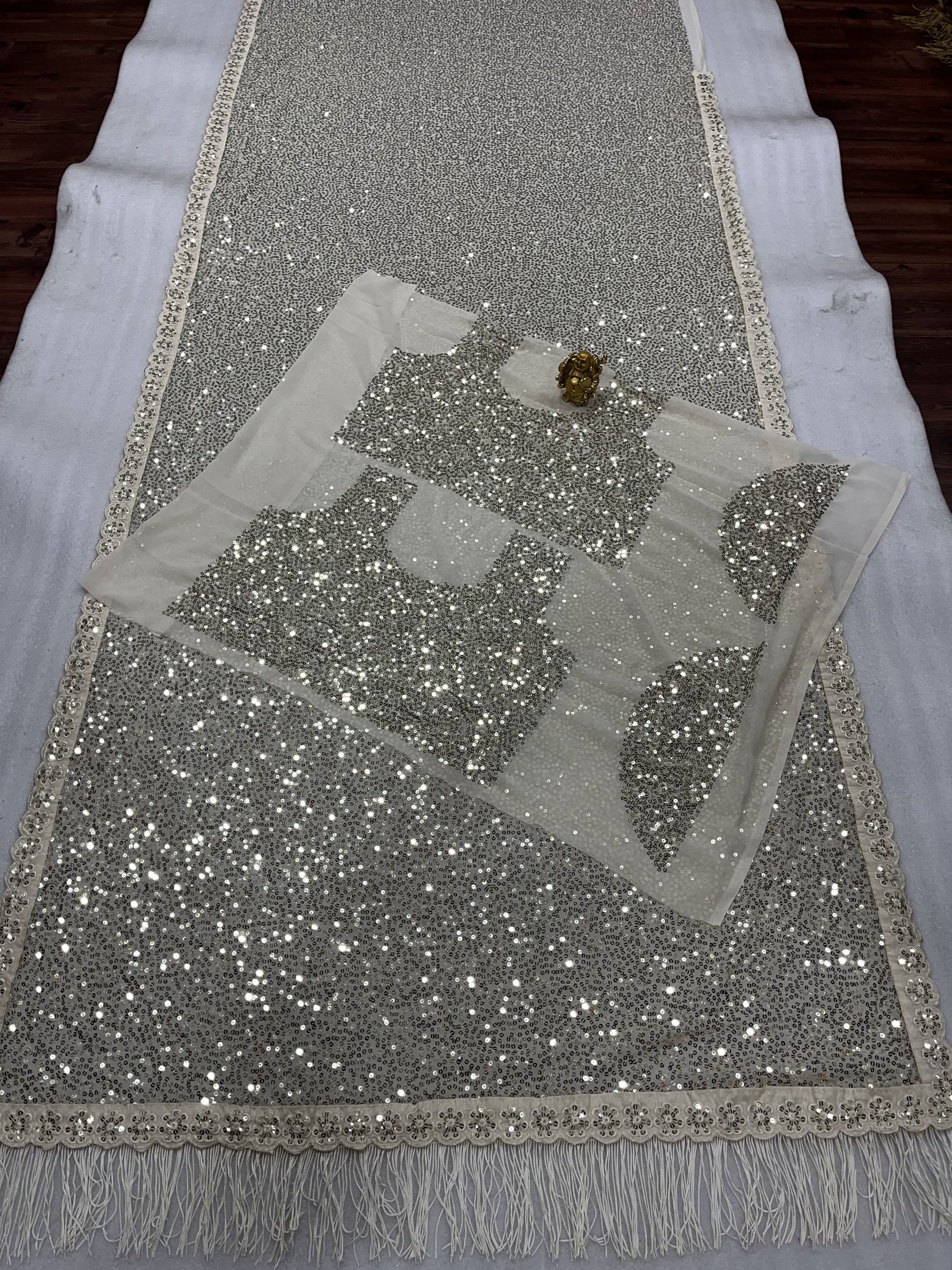 Bollywood Blockbuster Sequins Saree - Glamorous Party & Wedding Saree with Stunning Sequins - Moksha Fashions
