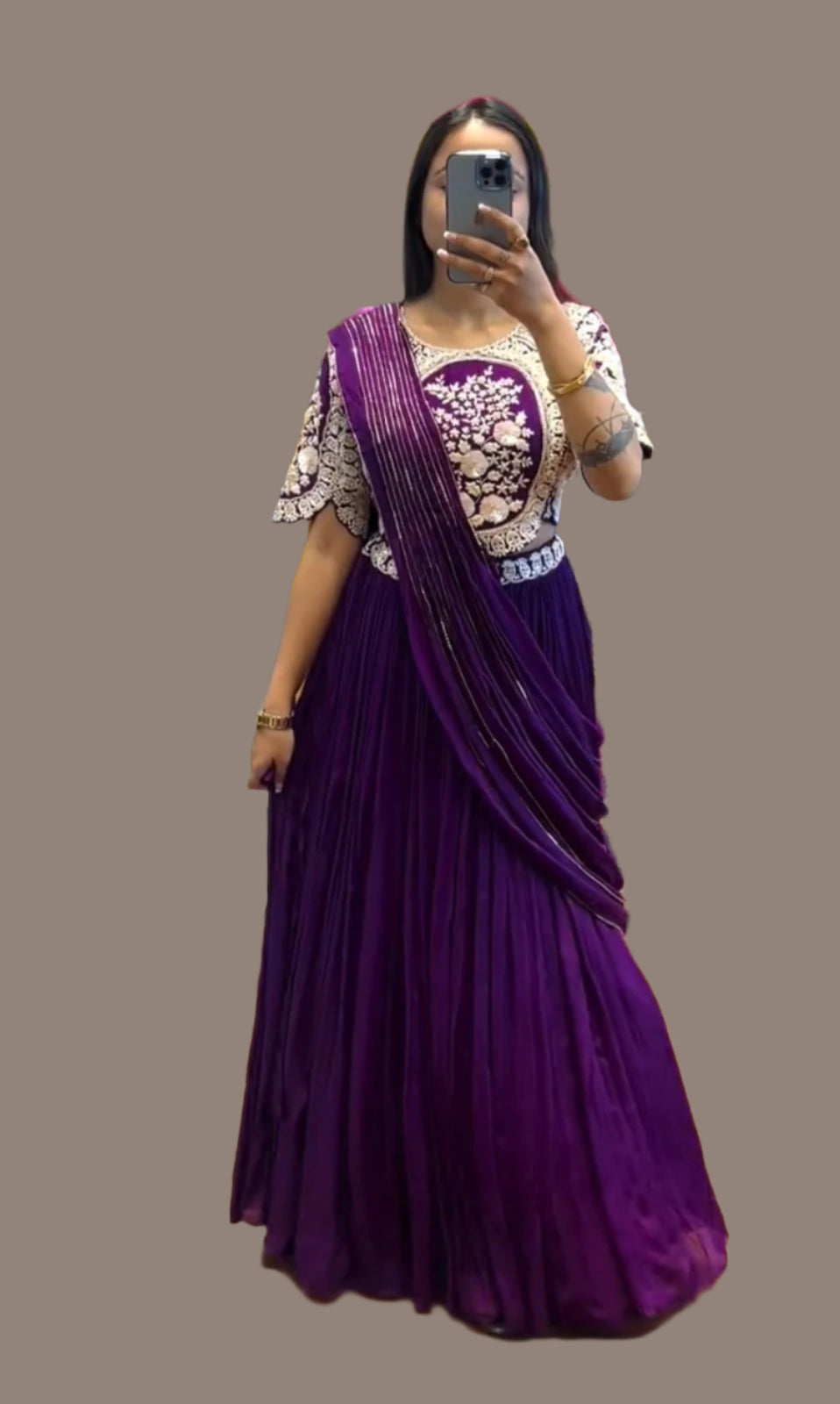 Designer Party Wear Lehenga Saree - Moksha Fashions