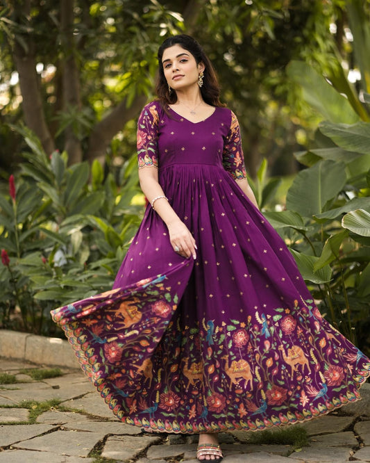 New Kalamkari Gown Moksha Fashions