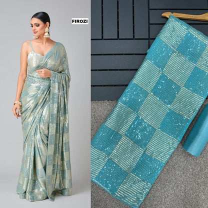 .Enticing Sequin Sarees - Moksha Fashions