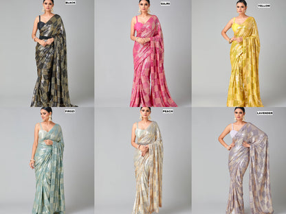 .Enticing Sequin Sarees - Moksha Fashions