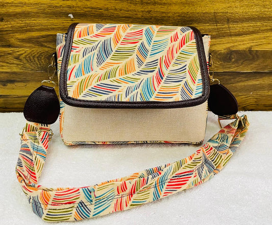Jute Flap Sling Purse