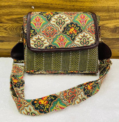 Jute Flap Sling Purse - Moksha Fashions