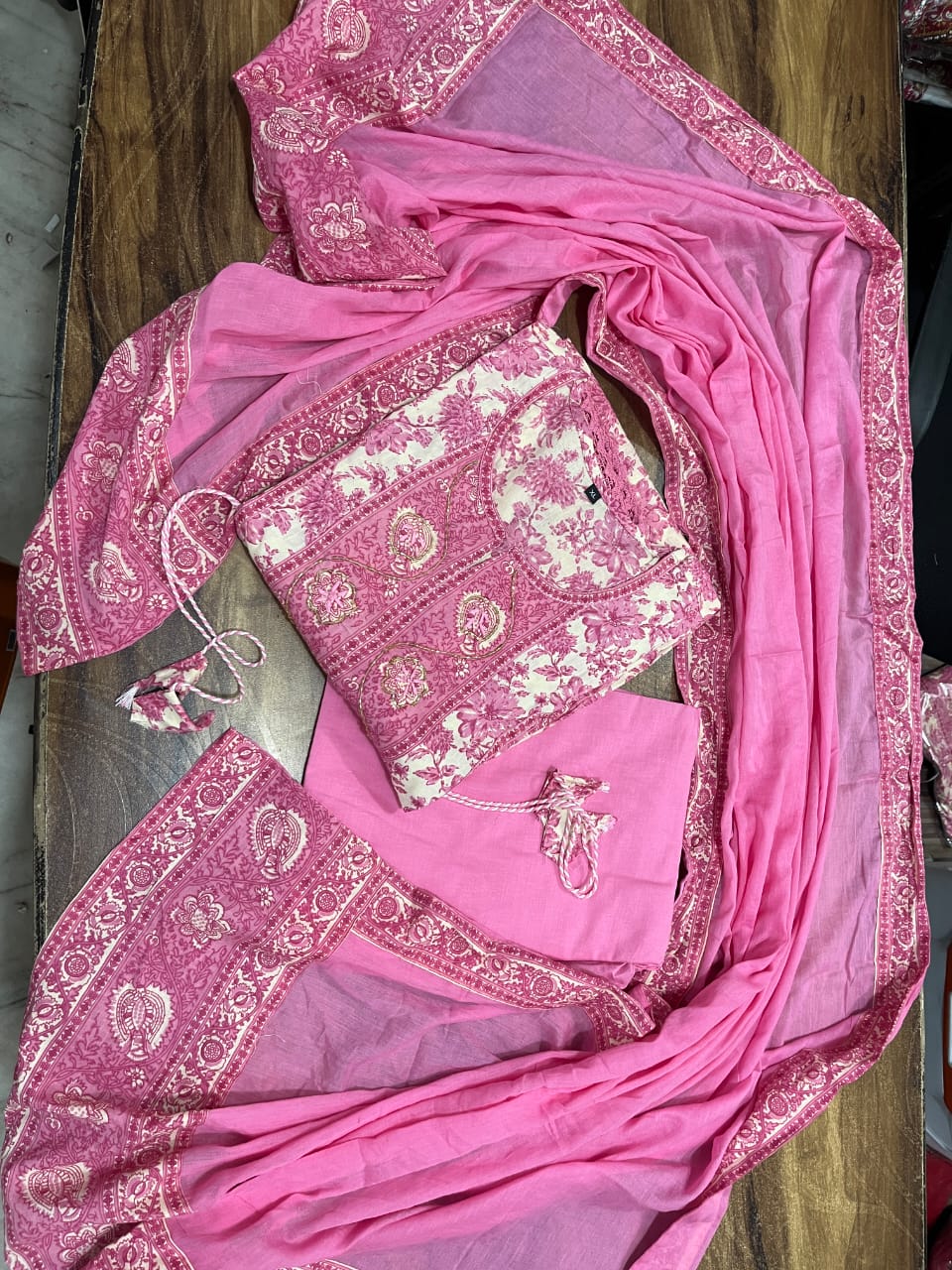 Anarkali kurta set -saganeri print