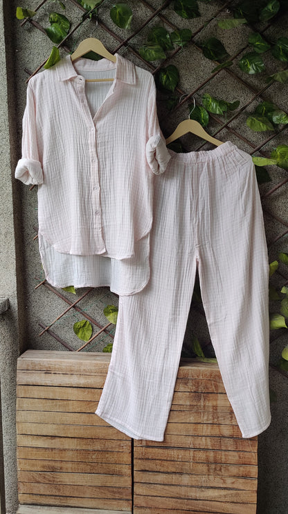 PLAID MULMUL COTTON NIGHT-SUIT SETS