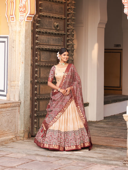 PREMIUM QUALITY TUSSAR SILK LEHNGA CHOLI