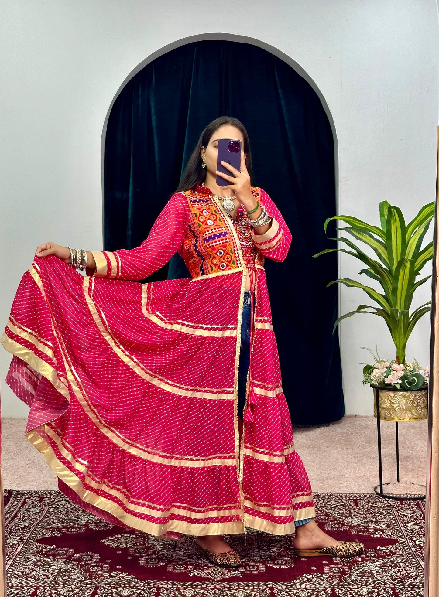 Catchy & Trending Navratri Special Shrug And Blouse