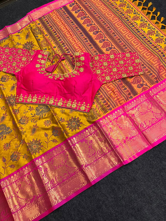 Expertly Crafted Cotton Silk Saree With Unique Design