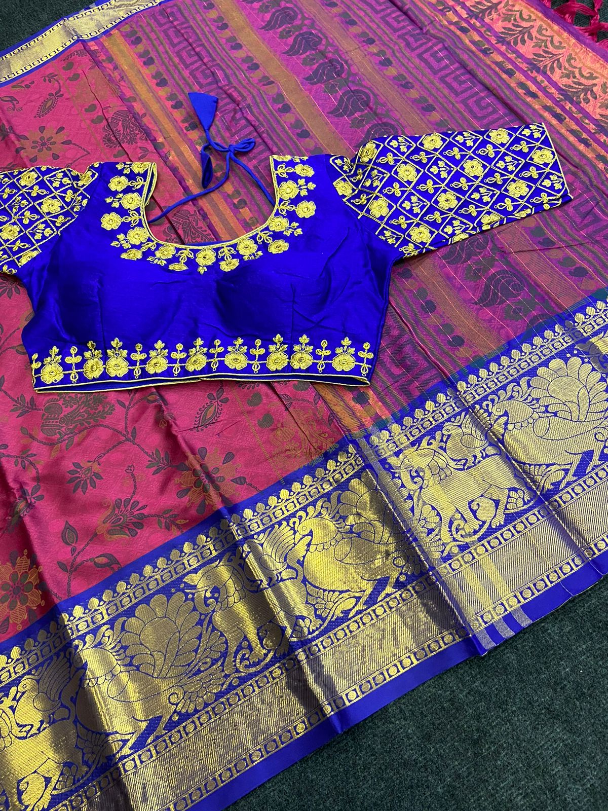 Indulge In luxurious Feel Of Our Expertly Crafted Cotton Silk Saree