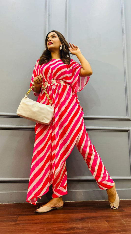 .Leheria Kaftan Pant Co-ord Set Moksha Fashions