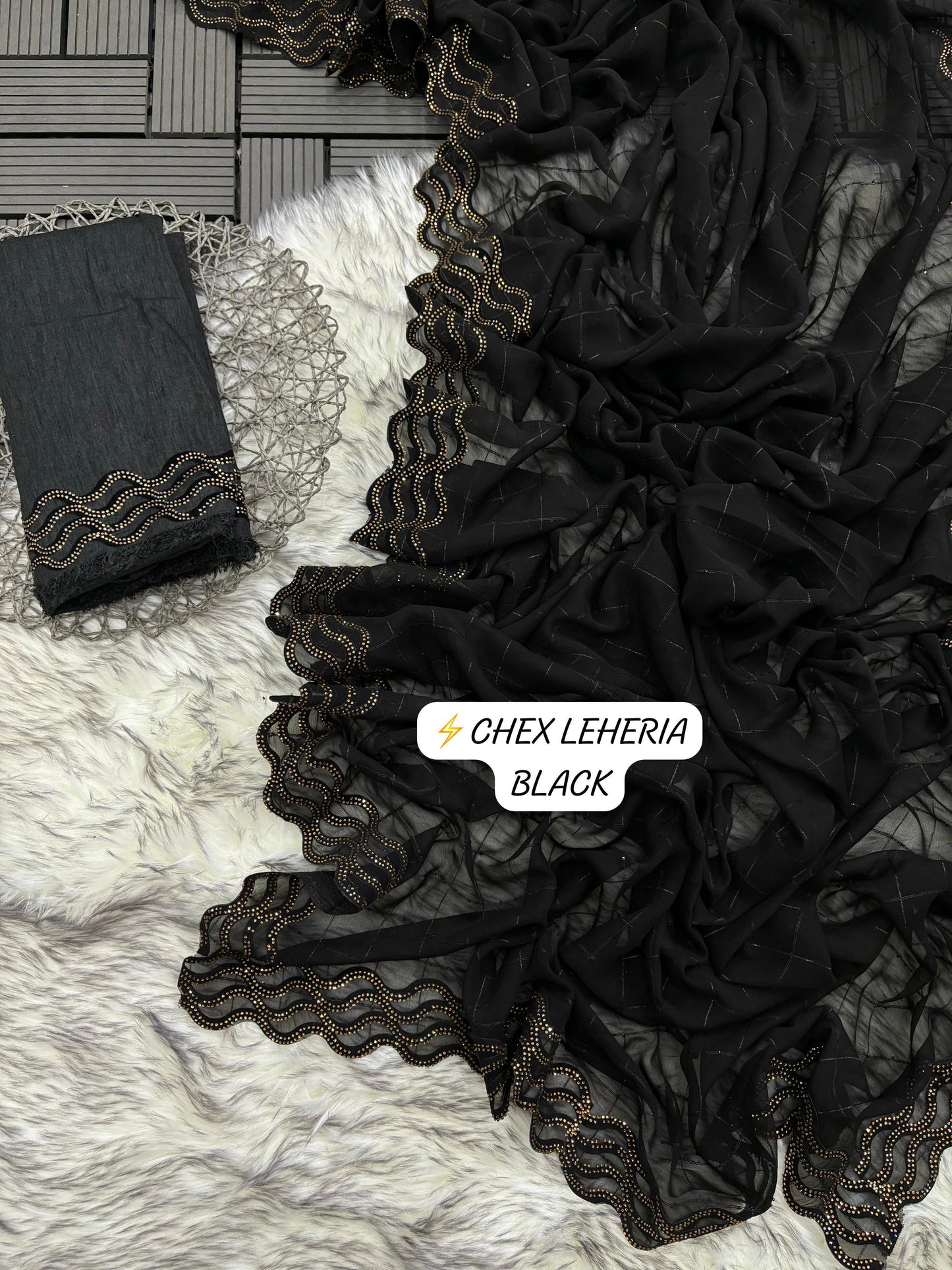 .Leheria Siroski Saree - Moksha Fashions