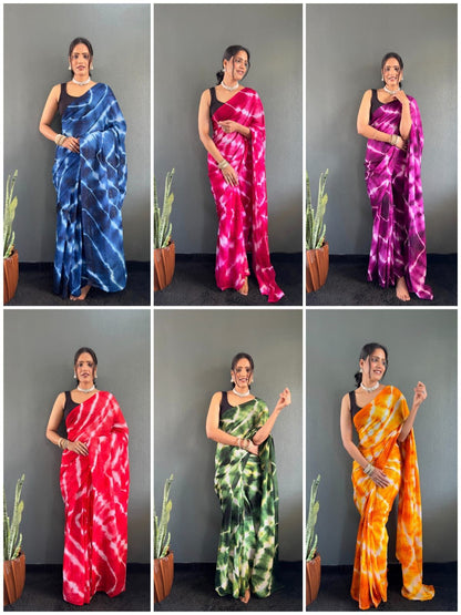 .1 Minute Saree/Georgette Laharia Saree