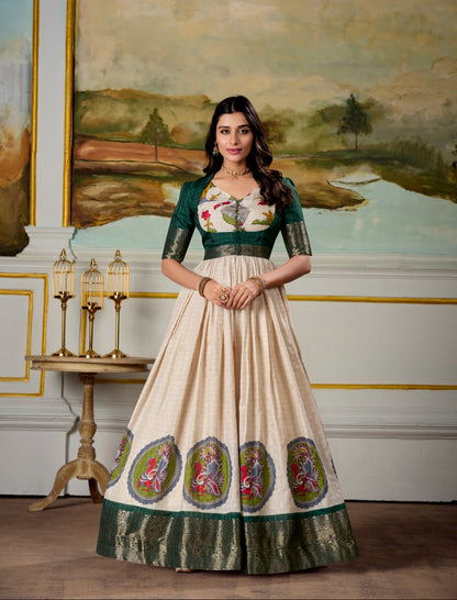 .Silk Gown Collection - Moksha Fashions