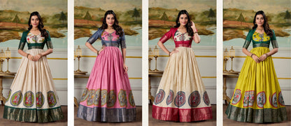 .Silk Gown Collection - Moksha Fashions