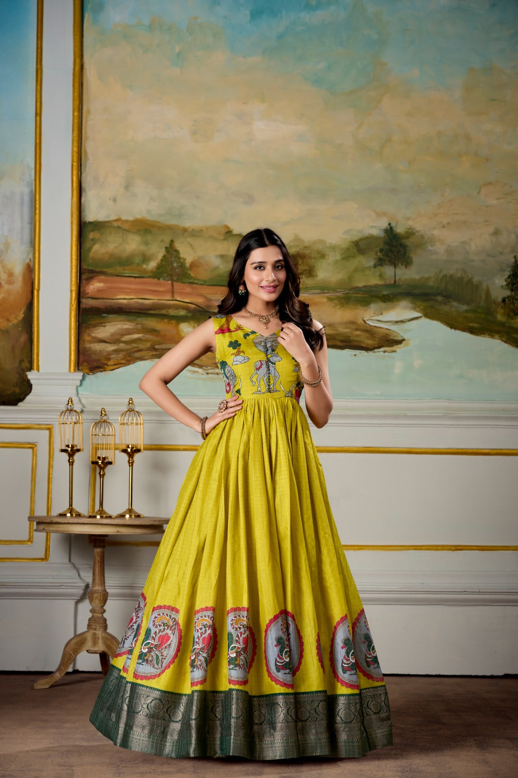 .Silk Gown - Moksha Fashions