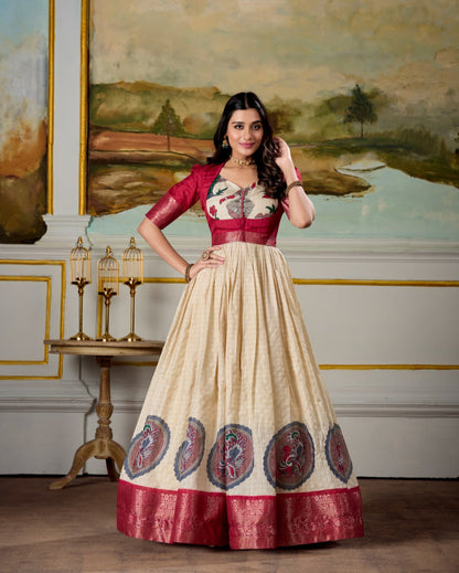 .Silk Gown Collection - Moksha Fashions