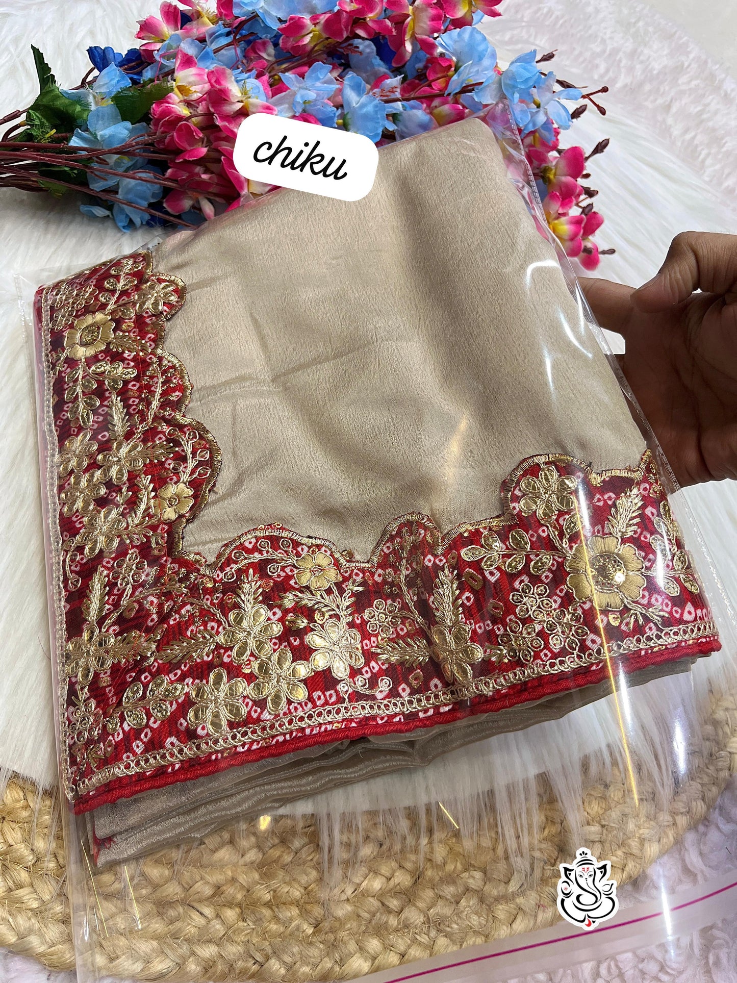 .Chinon Silk Saree